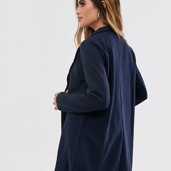 JACQUELINE DE YONG // Navy blazer, single button - Picture 3 of 6